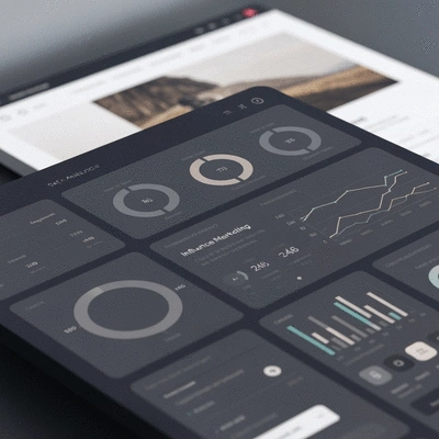 Data analytics dashboard for influencer marketing