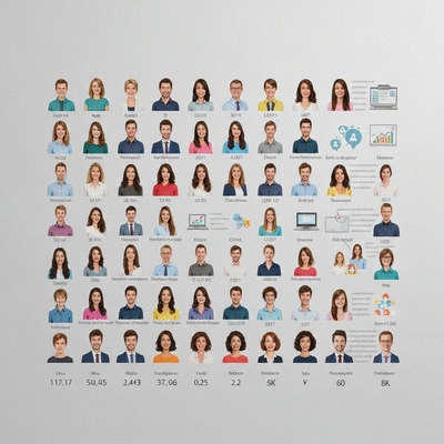 Infographic showing demographic and psychographic data points for audience segmentation