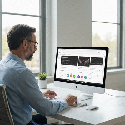 Person evaluating different audience growth tools on a computer screen